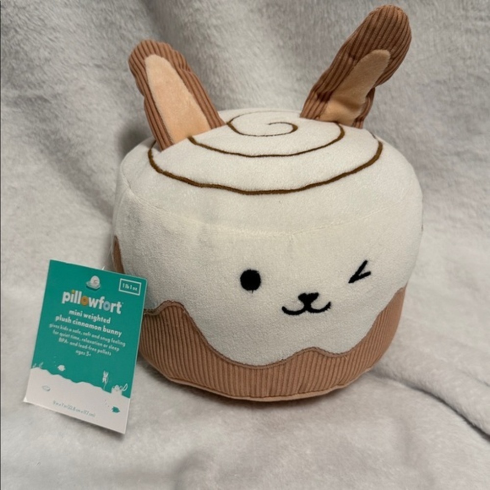 Mini weighted plush cinnamon bunny - Pillowfort